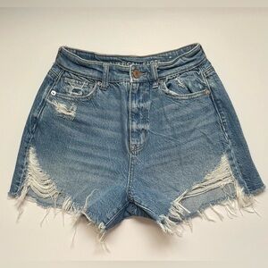 American Eagle Outfitters Distressed Blue Jean Shorts